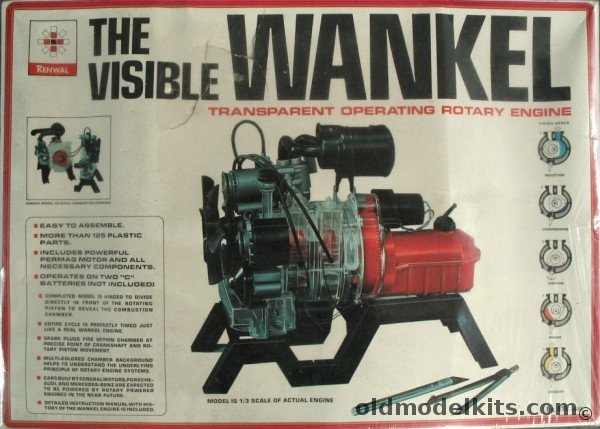 Renwal 1/3 The Visible Wankel Motorized Engine, 811-1600 plastic model kit